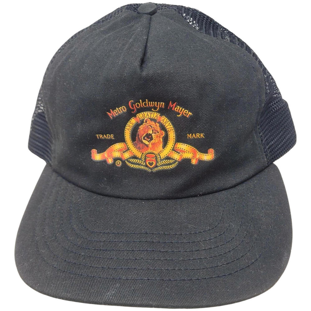Vintage MGM Metro Goldwyn Mayer Snapback  Studio Store Hat Black